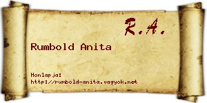 Rumbold Anita névjegykártya